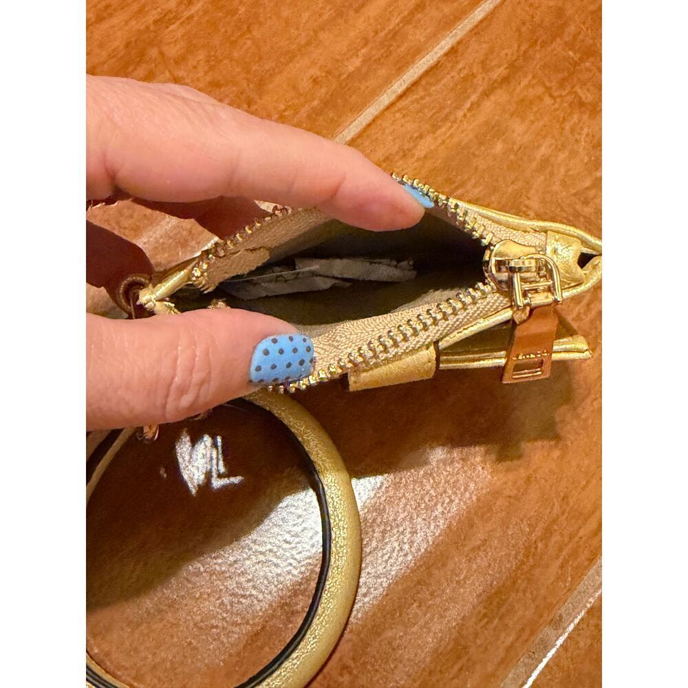 Jen & Co Gold Wristlet Wallet Card Holder With Keyring - Picture 3 of 7